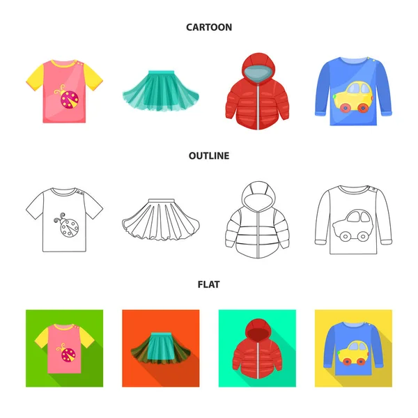 Векторный дизайн моды и знака одежды. Коллекция векторных икон моды и хлопка для складе . — стоковый вектор