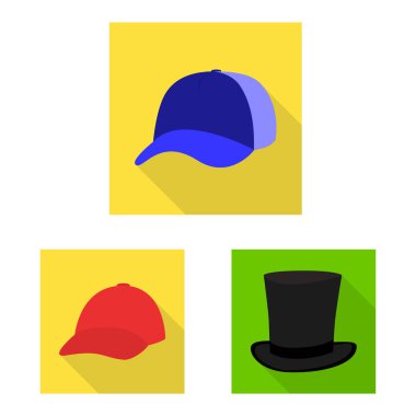 Moda ve meslek logosu vektör tasarımı. Moda ve Cap stok vektör çizim koleksiyonu.
