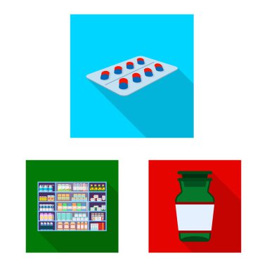 Hastane ve yardım logo yalıtılmış nesne. Hastane ve sağlık hisse senedi vektör çizim.