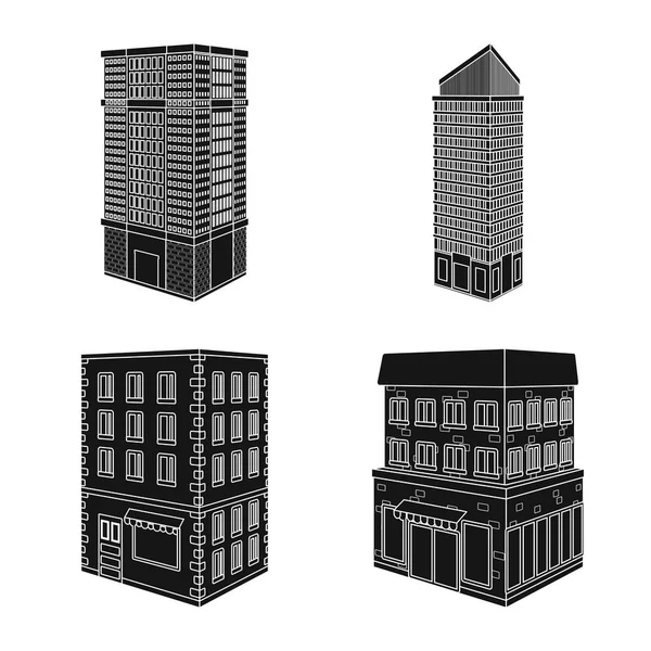 건축 및 부동산 기호의 고립 된 개체입니다. 웹에 대 한 아키텍처 및 빌드 주식 기호 컬렉션. — 스톡 벡터