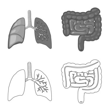 Biyoloji ve bilimsel logo vektör tasarımı. Biyoloji ve laboratuvar hisse senedi vektör çizim seti.