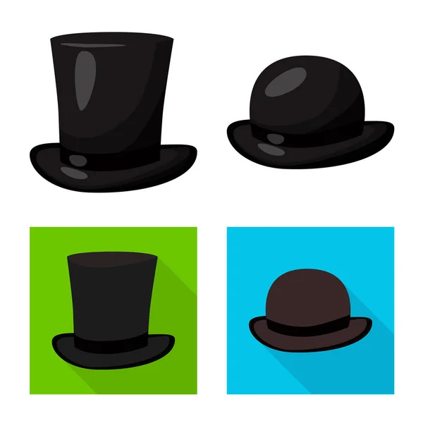 Wektor projektowania odzieży i cap symbolu. Kolekcja odzieży i beret symbol giełdowy dla sieci web. — Wektor stockowy