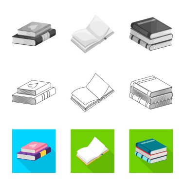 Eğitim ve kapak logo vektör Illustration. Eğitim ve kitabevi hisse senedi vektör çizim.