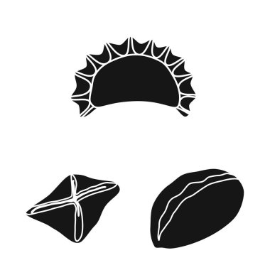 Mutfak ve meze logosu vektör tasarımı. Hisse senedi için mutfak ve gıda vektör simgesi koleksiyonu.