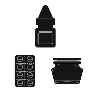 Tedavi ve Wellness işareti izole nesne. Web için tedavi ve ilaç stok sembolü koleksiyonu.