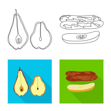 Gıda ve ham işaret yalıtılmış nesne. Gıda topluluğu ve hisse senedi için doğa vektör simgesi.