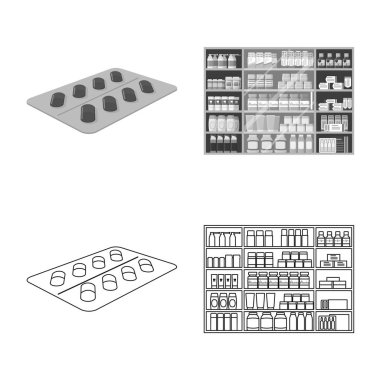 Perakende ve sağlık logo vektör çizimi. Perakende ve sağlık hisse senedi simgesi için web topluluğu.