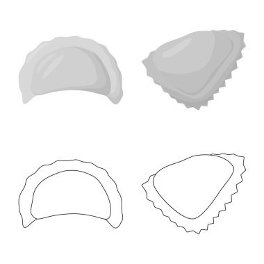 Ürünler ve pişirme simge vektör tasarımı. Ürünler ve meze hisse senedi vektör çizim.