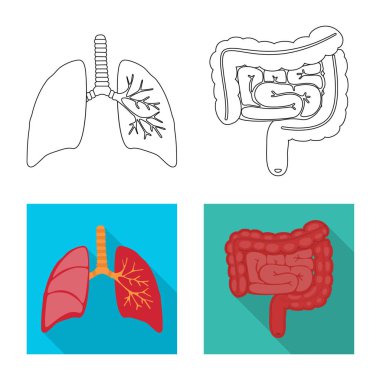 Biyoloji ve bilimsel simge vektör tasarımı. Hisse senedi için biyoloji ve laboratuvar vektör simge topluluğu.