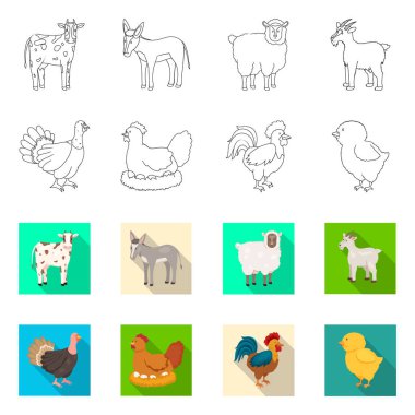 Üreme ve mutfak logo vektör tasarımı. Koleksiyon ıslahının ve web için organik hisse senedi simgesi.