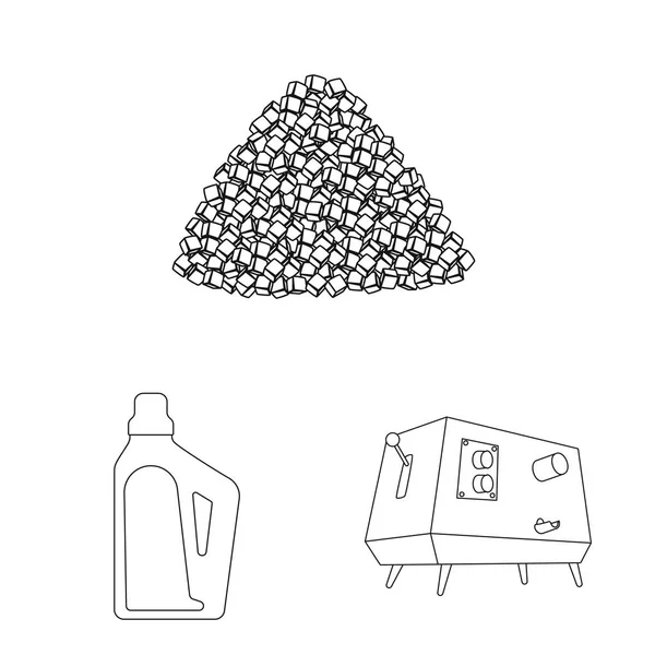 Ilustração vetorial de açúcar e ícone de campo. Conjunto de açúcar e símbolo de estoque de plantação para web . —  Vetores de Stock