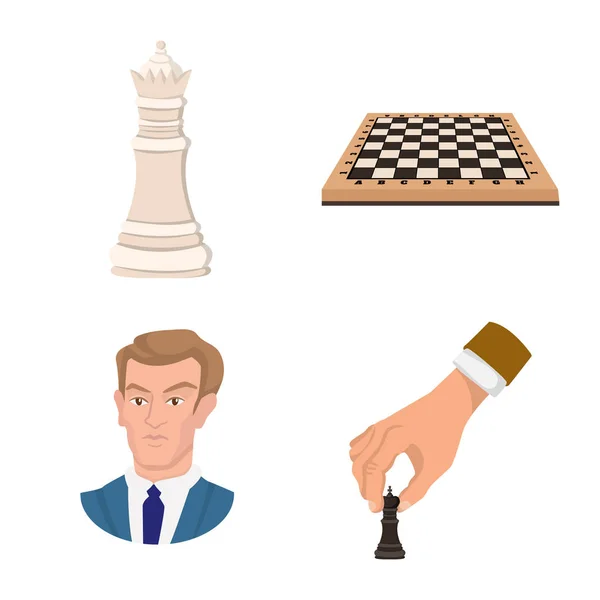 Illustration vectorielle des échecs et logo du jeu. Jeu d'échecs et icône vectorielle de stratégie pour stock . — Image vectorielle
