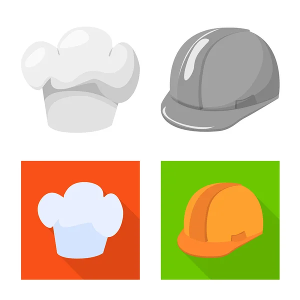 Vector design of clothing and cap logo. Collection of clothing and beret vector icon for stock. — Stock Vector