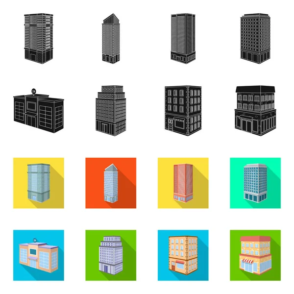 Векторне проектування будівельного та будівельного символу. Колекція будівельних та нерухомості Векторні ілюстрації . — стоковий вектор