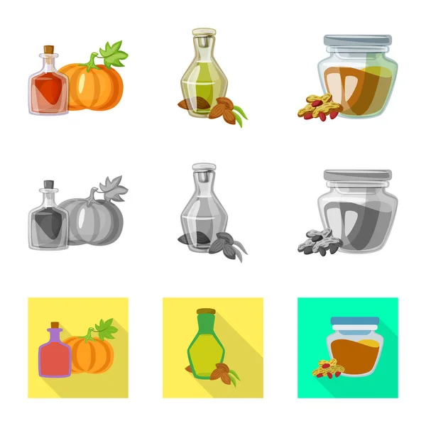 Objeto aislado de icono saludable y vegetal. Colección de icono de vector saludable y agrícola para stock . — Archivo Imágenes Vectoriales