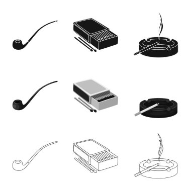 Çöp ve dur işareti vektör Illustration. Çöp ve alışkanlık hisse senedi simgesi için web topluluğu.