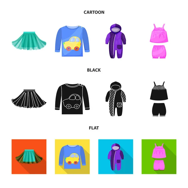 Vektorové ilustrace móda a oděvní značka. Kolekce Módní a bavlněné burzovní symbol pro web. — Stockový vektor