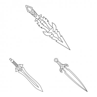 Oyun ve zırh işareti vektör tasarımı. Oyun ve bıçak hisse senedi vektör çizim topluluğu.