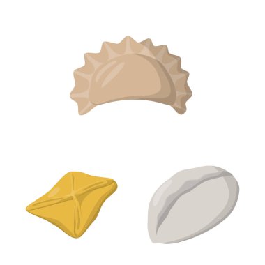 Köfte ve gıda işareti vektör Illustration. Köfte seti ve stok için vektör simgesi doldurulmuş.