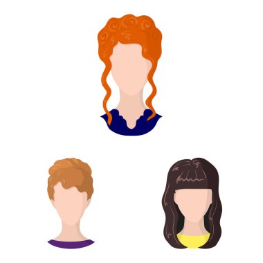 Avatar ve kukla simge vektör tasarımı. Hisse senedi için avatar ve şekil vektör simge kümesi.