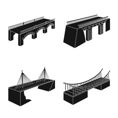 Vektör Illustration yapı ve yan sembolü. Stok için yapı ve mimari vektör simgesi kümesi.
