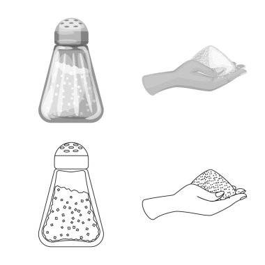 Pişirme ve deniz simge vektör tasarımı. Pişirme ve pişirme web için hisse senedi simgesi toplama.