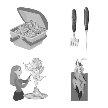 Kare ve saflık simgesinin vektör Illustration. Stok için kare ve dondurulmuş vektör simgesi seti.