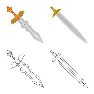 Oyun ve zırh işareti vektör tasarımı. Oyun ve bıçak hisse senedi vektör çizim topluluğu.