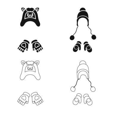 Giysi ve doku yalıtılmış nesne imzala. Elbiselerini ayarla ve stok için vektör simge hava.