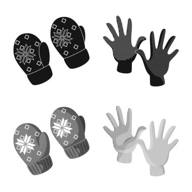 Siluet ve güvenlik simgesi yalıtılmış nesne. Siluet ve konfor hisse senedi vektör çizim seti.