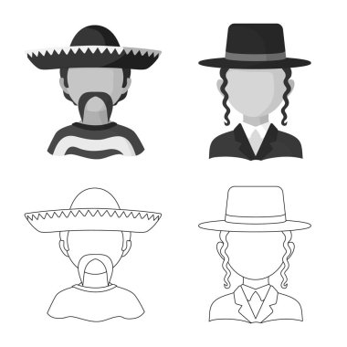 Kopyacı ve ikamet sembolü yalıtılmış nesne. Kopyacı ve kültür vektör simgesini hissenin koleksiyonu.