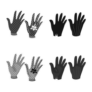 Siluet ve güvenlik simgesi yalıtılmış nesne. Hisse senedi için konfor ve siluet vektör simge kümesi.