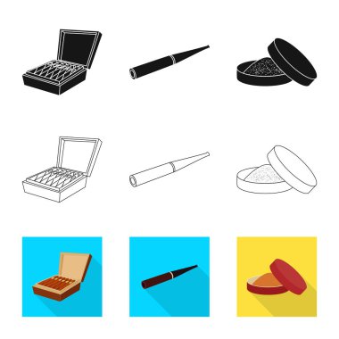 Çöp illüstrasyon vektör ve sembol durdurmak. Hisse senedi için çöp ve alışkanlık vektör simge topluluğu.