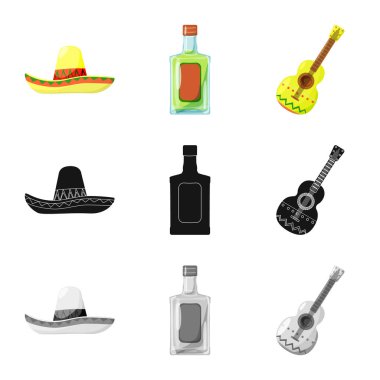 Kafe ve Latin sembolü yalıtılmış nesne. Kafe ve hisse senedi için ulusal vektör simge kümesi.