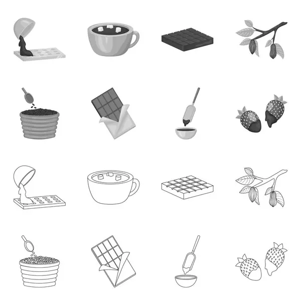 Απομονωμένο αντικείμενο τροφίμων και yummy σημάδι. Συλλογή τροφίμων και καφέ σύμβολο μετοχής για το web. — Διανυσματικό Αρχείο