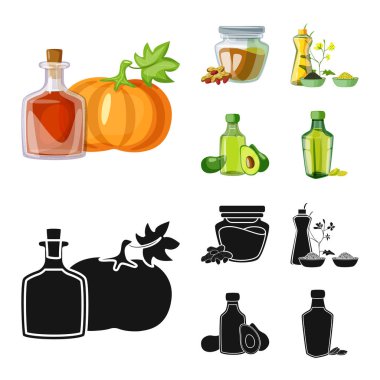 Sağlıklı ve sebze simge vektör Illustration. Sağlıklı kümesi ve web için tarım hisse senedi simgesi.