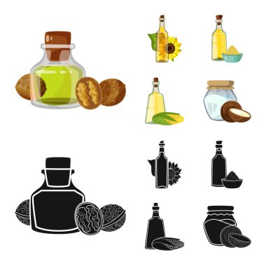 Sağlıklı ve sebze simge vektör Illustration. Sağlıklı topluluğu ve hisse senedi için tarım vektör simgesi.
