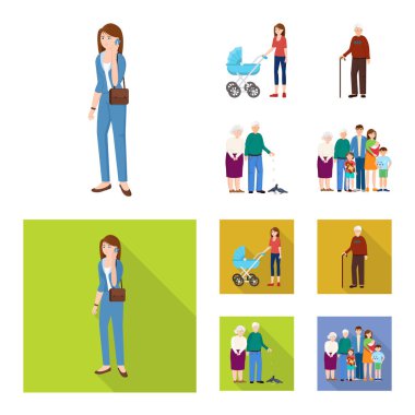 Karakter ve avatar işareti vektör tasarımı. Karakter ve portre hisse senedi simgesi için web topluluğu.