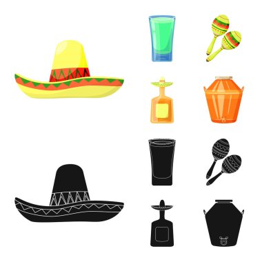 Kafe ve Latin logo yalıtılmış nesne. Kafe ve web için ulusal hisse senedi simgesi.