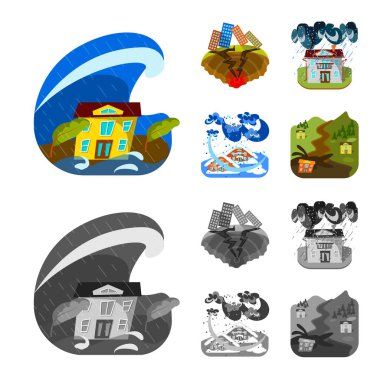 Hava ve tehlike işareti yalıtılmış nesne. Hava ve web için crash hisse senedi simgesi.