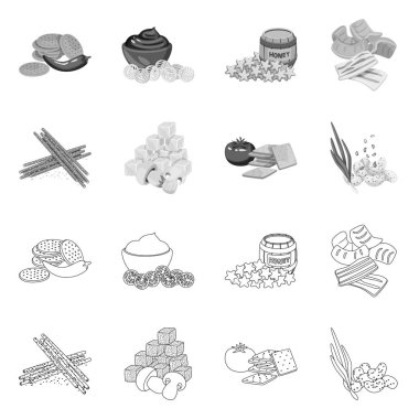 Tat ve daiç logo vektör Illustration. Tat ve hisse senedi için organik vektör ikon koleksiyonu.