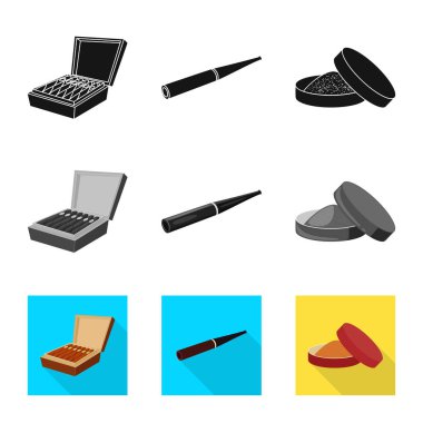 Çöp yalıtılmış nesne ve dur simgesi. Çöp ve alışkanlık hisse senedi vektör çizim topluluğu.