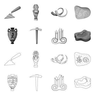 Hikaye ve bileşen sembolü yalıtılmış nesne. Hisse senedi için hikaye ve öznitelikleri vektör simge kümesi.