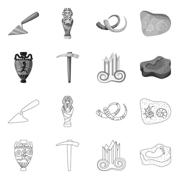 Изолированный объект истории и символ предметов. Набор историй и атрибутов векторная иконка для склада . — стоковый вектор