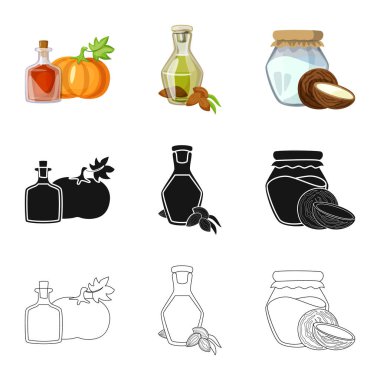 Sağlıklı ve sebze simge vektör tasarımı. Sağlıklı kümesi ve web için tarım hisse senedi simgesi.