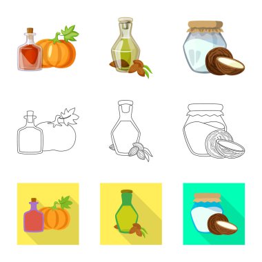 Sağlıklı ve sebze simge vektör tasarımı. Tarım hisse senedi vektör çizim ve sağlıklı kümesi.