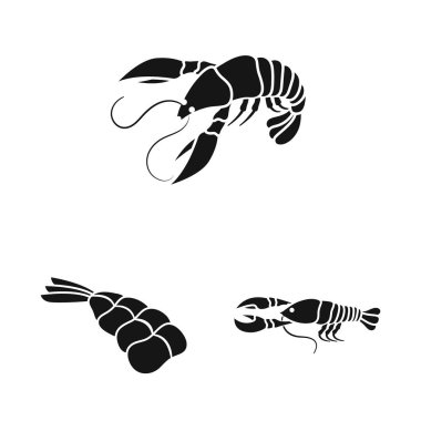 Et ve incelik simge vektör Illustration. Et ve yengeç stok vektör çizim topluluğu.