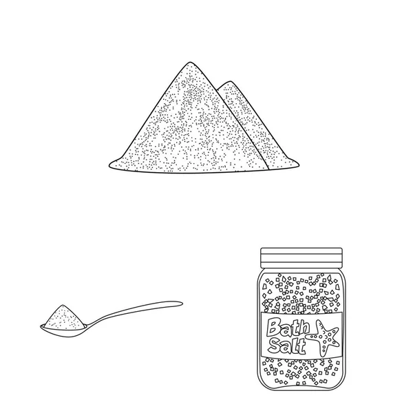 Ilustración vectorial de signo de sodio y mineral. Set de icono de vectores de sodio y cocina para stock . — Vector de stock