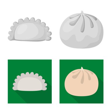 Ürünler ve pişirme logo yalıtılmış nesne. Ürünler ve web için hisse senedi simgesi meze koleksiyonu.