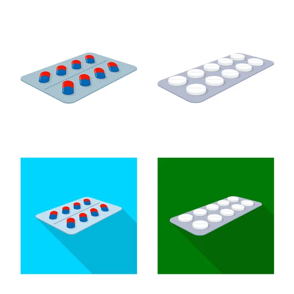 Illustrazione vettoriale del segno al dettaglio e sanitario. Set di illustrazioni vettoriali di stock retail e wellness . — Vettoriale Stock